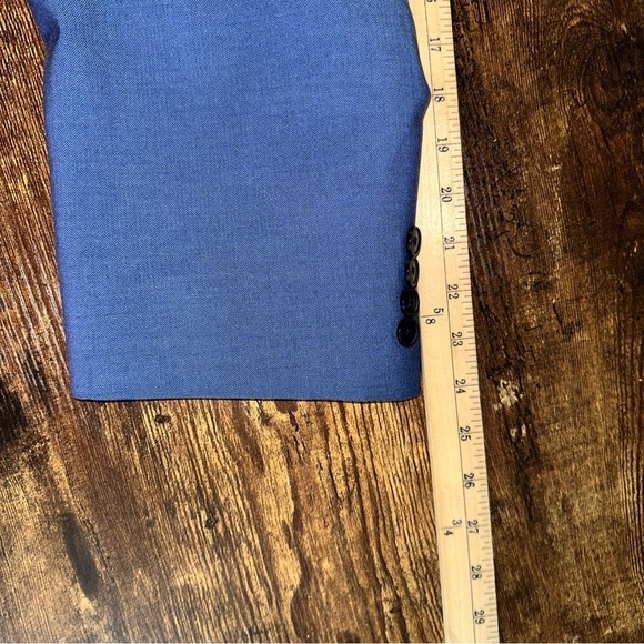 Oak Hill Jacket Perfect Fit Mens 54 Reg Blue Relaxer Micro Chevron Suit Blazer - Picture 14 of 15